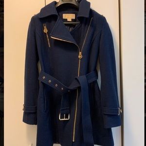 Michael Kors Belted Wool Coat - size 4P